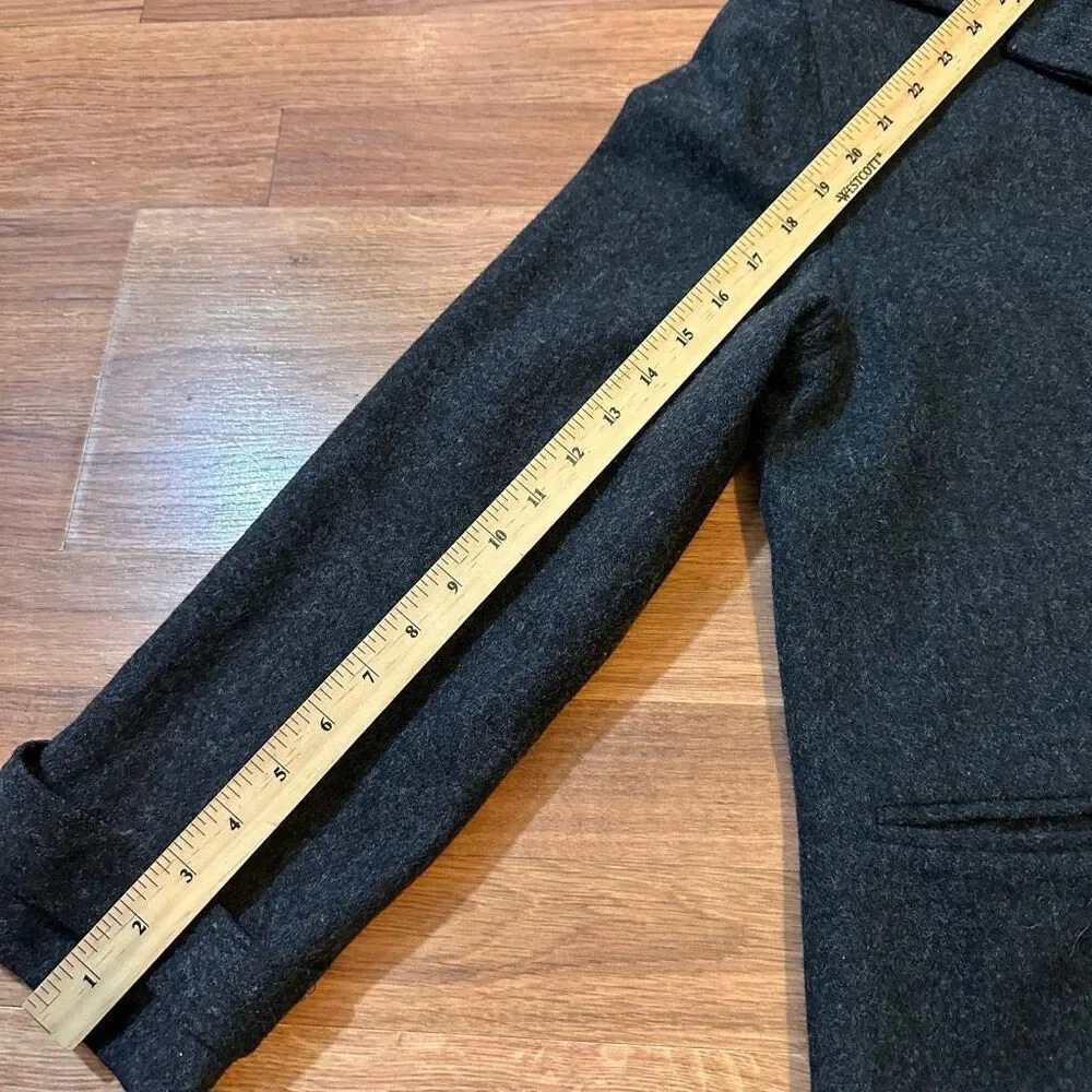 Sag Harbor Gray Jacket Button Up Pea Coat Gray | Women Size 12